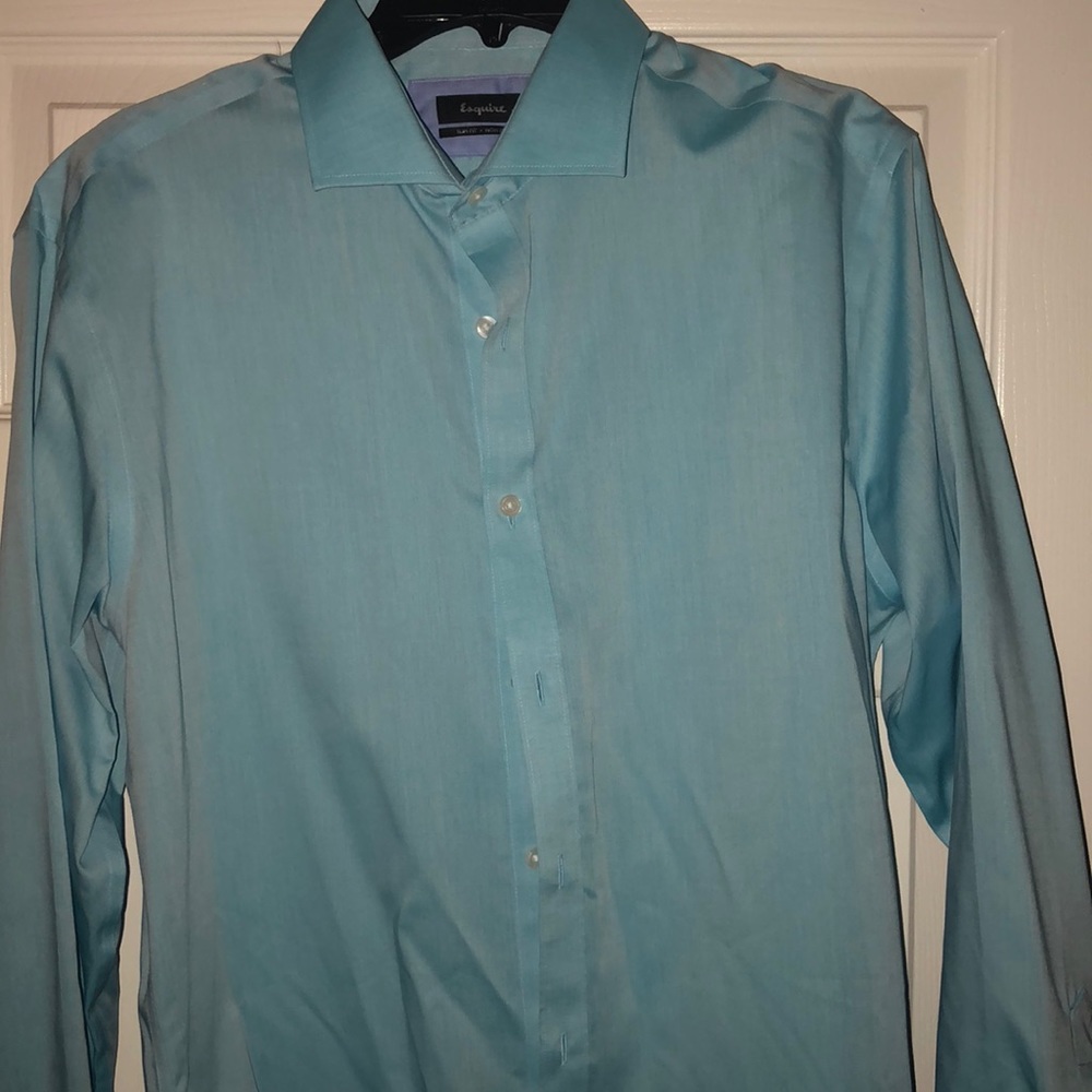 Esquire slim fit baby blue button up